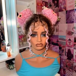 Pink Space Buns Lace Front & Back Wig – Double Lace